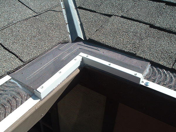 Inside Gutter Guard Miter Installed